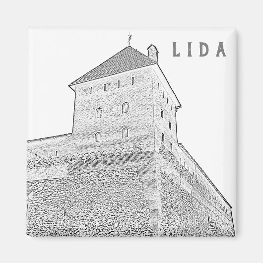 ベラルースリダシティスケープ市城建築 マグネット (正面)