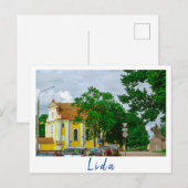 ベラルースリダシティスケープ市通り建築 ポストカード (正面/裏面)