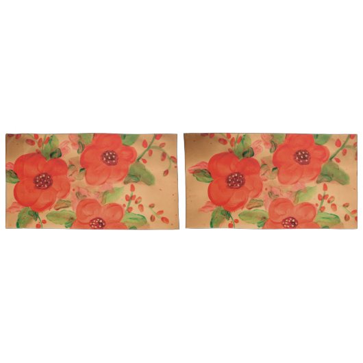 ベラレッドピローケース 枕カバー (裏面-セット)