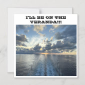 ベランダのクルーズドアマグネットに乗る マグネット招待状 (正面)