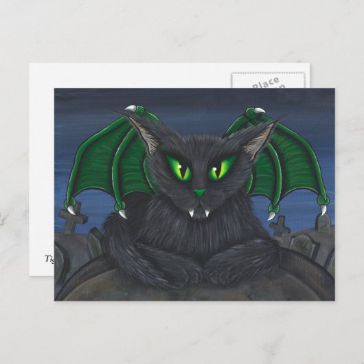 ベラヴァンパイアキャットゴシックファンタジー絵葉書 ポストカード (正面/裏面)