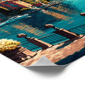 ベラージオイタリアのヴィンテージ旅行イラストレーション ポスター (角)