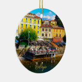 ベラージオロンバルディレイクコモイタリアウォーターフロント セラミックオーナメント (右)