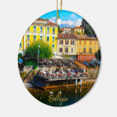 ベラージオロンバルディレイクコモイタリアウォーターフロント セラミックオーナメント (左)