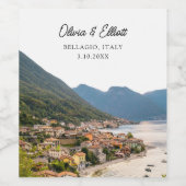 ベラージオ結婚式の引き出物イタリアパーソナライズされた ワインラベル (シングルラベル)