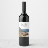 ベラージオ結婚式の引き出物イタリアパーソナライズされた ワインラベル (正面)