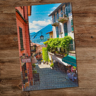 ベラージョ、古い町の中心通り（イタリア·コモ湖） ジグソーパズル