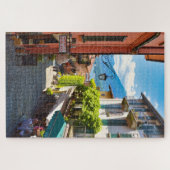 ベラージョ、古い町の中心通り（イタリア·コモ湖） ジグソーパズル (横)