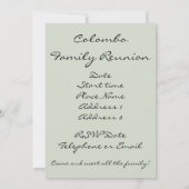 ベラージョI,コモ湖,ロンバルディ,イタリア 招待状 (裏面)