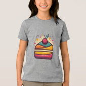 ベラ+キャンバスユースケーキデザイン トライブレンドＴシャツ (正面)