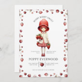 ベリお洒落ースウィートガールズバースデーパーティー 招待状 (正面/裏面)