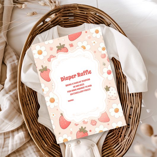 ベリお洒落ー甘いピンクのおむつラッフル エンクロージャーカード