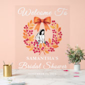 ベリお洒落ー離れ秋ブライダルシャワーへようこそ アクリルサイン (ウェディング)