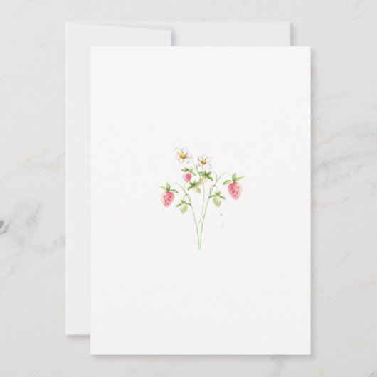 ベリかわいらしー甘いちご赤ちゃん 招待状 (裏面)