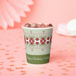 ベリかわいらしー色フローラ 紙コップ