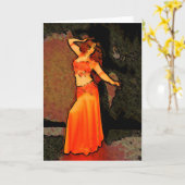 ベリエレガントダンサーグリーティングカード カード (黄色い花)