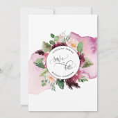 ベリエレガントーと赤面ボホウェディング日付を保存 セーブザデート (裏面)