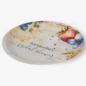 ベリエレガントースイートストロベリーブライダルシャワー ペーパープレート (アングル)