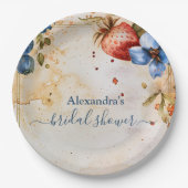 ベリエレガントースイートストロベリーブライダルシャワー ペーパープレート (正面)