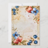 ベリエレガントースイートストロベリーブライダルシャワー 招待状 (裏面)