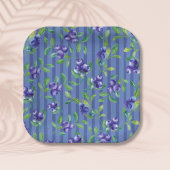 ベリエレガントースイートブルーベリーベビーシャワー ペーパープレート