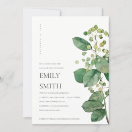 ベリエレガントー葉の葉ブライダルシャワー招待状 サンキューカード