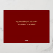 ベリエレガントー離れクリスマス家族1枚の写真 箔シーズンカード (裏面)