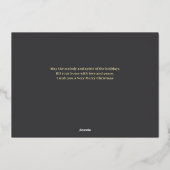 ベリエレガントー離れクリスマス家族1枚の写真 箔シーズンカード (裏面)