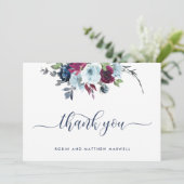 ベリエレガントー、ブルー、ブルゴーニュのフローラ サンキューカード (スタンド正面)