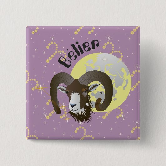 ベリエ21火星au 20 avril Boutons - Badges 缶バッジ (正面)