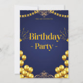 ベリカスタムーをテーマにした誕生日招待状 | 編集可能 招待状 (裏面)