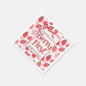 ベリカスタムーファーストコケットピンクボウ1st誕生日 スタンダードカクテルナプキン (角)