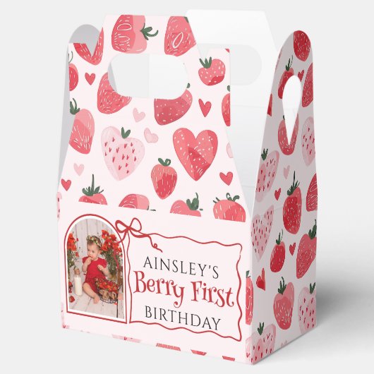 ベリカスタムーファーストコケットピンクボウ1st誕生日 フェイバーボックス (オープン)