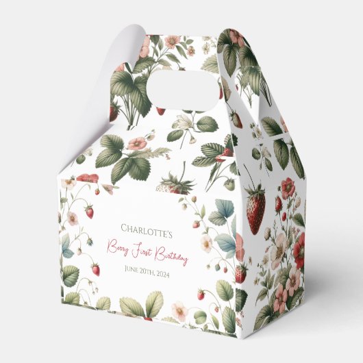 ベリカスタムーファースト誕生日ストロベリー フェイバーボックス (正面サイド)