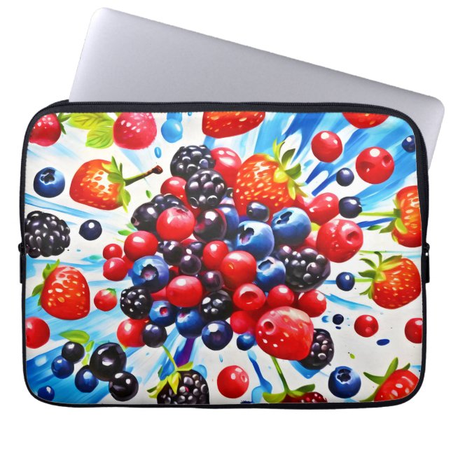 ベリカラフルーフィエスタデザイン ラップトップスリーブ (正面)