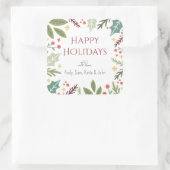 ベリカラフルーブロピホッピーホリデーズファミリーギフト スクエアシール (バッグ)