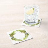 ベリカラフルーマウスマットcの水色パターン スクエアペーパーコースター (インサイチュ)