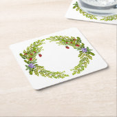 ベリカラフルーマウスマットcの水色パターン スクエアペーパーコースター (アングル)