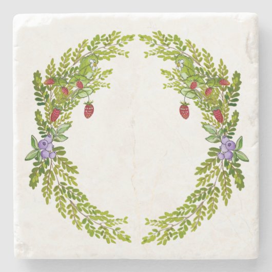 ベリカラフルーマウスマットcの水色パターン ストーンコースター (正面)