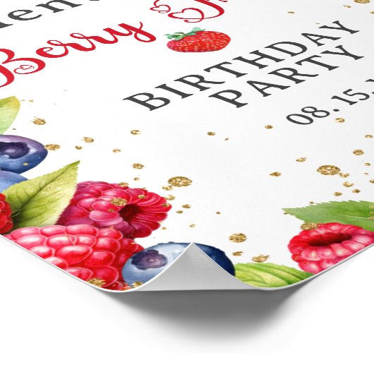 ベリカラフルー最初の誕生日パーティーへようこそ ポスター (角)