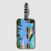 ベリガンドゥ、モルディブスの熱帯風景 ラゲッジタグ (正面縦)