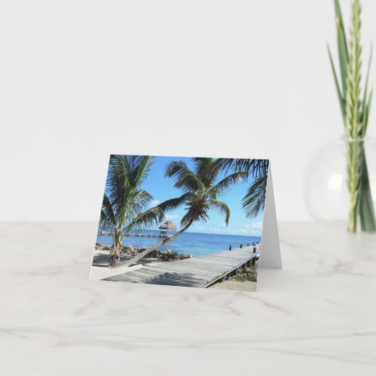 ベリセのやしそして桟橋 カード (正面)