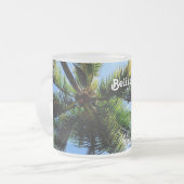 ベリセのヤシの木 フロストグラスマグカップ (正面左)