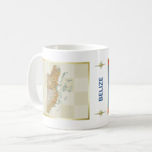 ベリセの旗 + 地図のマグ コーヒーマグカップ