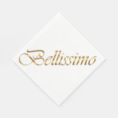 ベリッシモ。ゴールデングラデーション文字。 スタンダードランチョンナプキン (角)