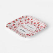 'ベリパーソナライズされたーファースト'誕生日スクエアプレート ペーパープレート (傾斜あり)