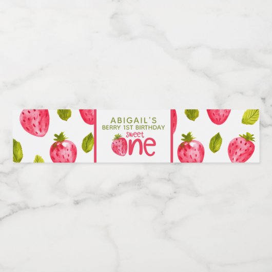 ベリパーソナライズされたーファースト誕生日 ペットボトルラベル (シングルラベル)