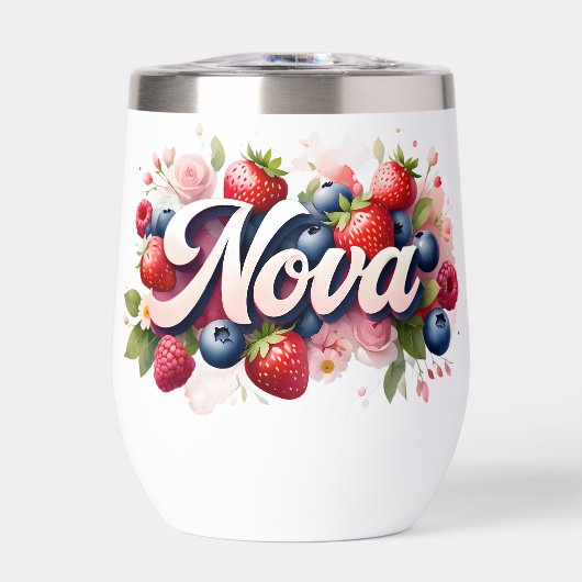 ベリパーソナライズされたーフローラタンブラー – "Nova" (正面)