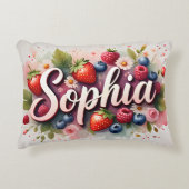 ベリパーソナライズされたーフローラ名ピロー – "ソフィア" アクセントクッション (正面)