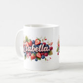 ベリパーソナライズされたーフローラ名MAG - Isabella コーヒーマグカップ (正面左)